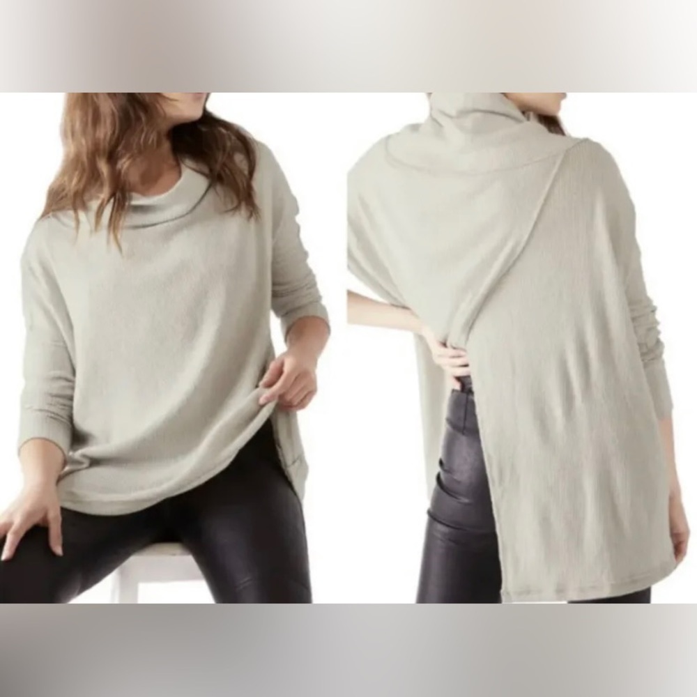 NWT Free People Juicy Long Sleeve Slouchy Mock Turtleneck Sweater Top Size XS